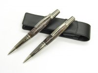 #19 - Pair Of Elegant Beauty Twist Ballpoint Pens with Shed Elk Antler.jpg