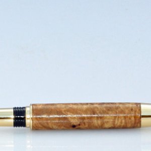 Jr Retro 10kt Gold Plated Rollerball Made From Brown Mallee