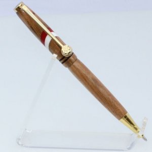 Gold plated Red And White Slimline